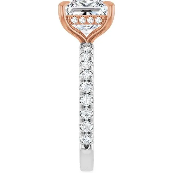 Claw-Prong Hidden Halo-Style Engagement Ring Image 4 Northwood Jewelers Northwood, OH