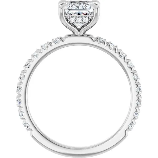 Claw-Prong Hidden Halo-Style Engagement Ring Image 2 Jimmy Smith Jewelers Decatur, AL