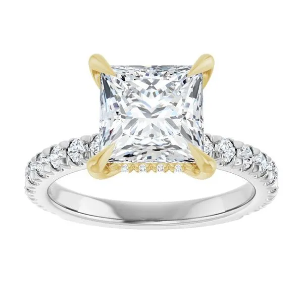 Claw-Prong Hidden Halo-Style Engagement Ring Image 3 Clater Jewelers Louisville, KY