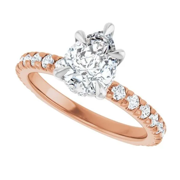 Claw-Prong Hidden Halo-Style Engagement Ring Image 5 Northwood Jewelers Northwood, OH