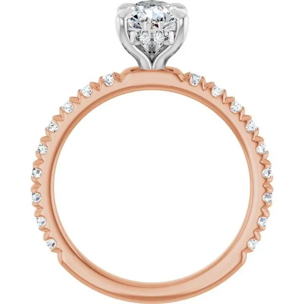 Claw-Prong Hidden Halo-Style Engagement Ring Image 2 The Jewelry Source El Segundo, CA