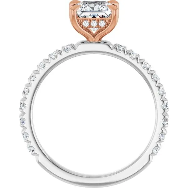 Claw-Prong Hidden Halo-Style Engagement Ring Image 2 Don's Jewelry & Design Washington, IA