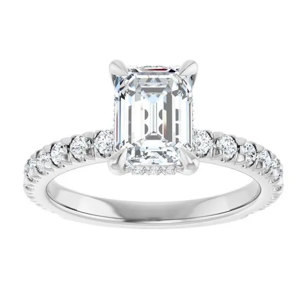 Claw-Prong Hidden Halo-Style Engagement Ring Image 3 Futer Bros Jewelers York, PA