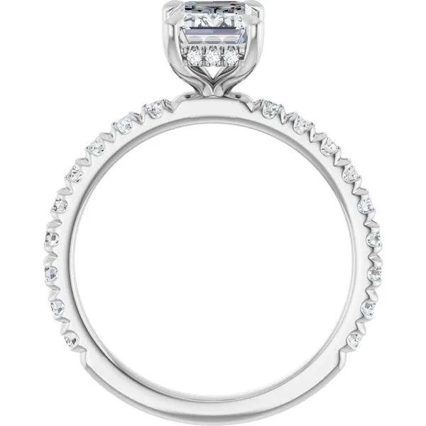 Claw-Prong Hidden Halo-Style Engagement Ring Image 2 Morin Jewelers Southbridge, MA