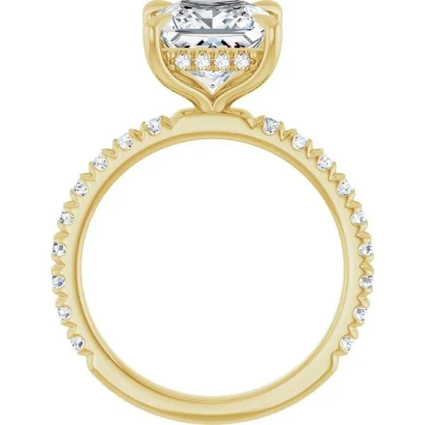 Claw-Prong Hidden Halo-Style Engagement Ring Image 2 Austin's Fine Diamonds & Jewelry Lyndhurst, NJ
