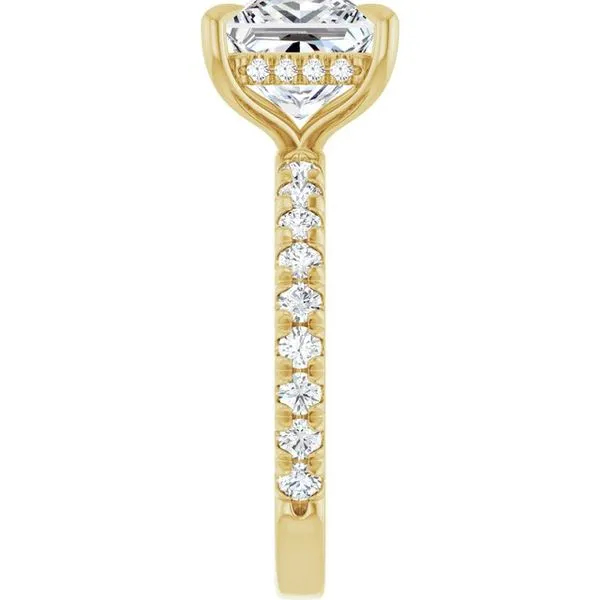 Claw-Prong Hidden Halo-Style Engagement Ring Image 4 Clater Jewelers Louisville, KY