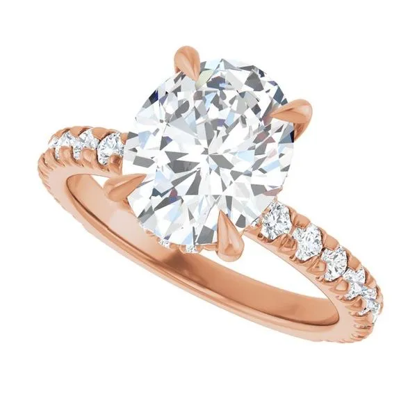 Claw-Prong Hidden Halo-Style Engagement Ring Image 5 Don's Jewelry & Design Washington, IA