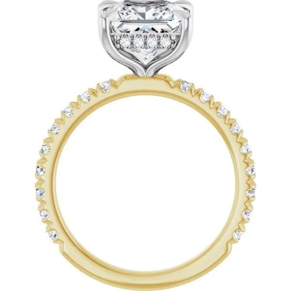 Claw-Prong Hidden Halo-Style Engagement Ring Image 2 Austin's Fine Diamonds & Jewelry Lyndhurst, NJ
