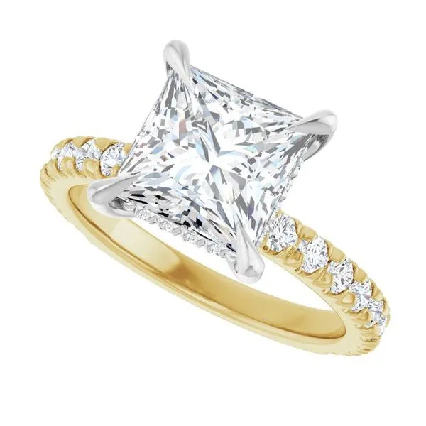 Claw-Prong Hidden Halo-Style Engagement Ring Image 5 Austin's Fine Diamonds & Jewelry Lyndhurst, NJ