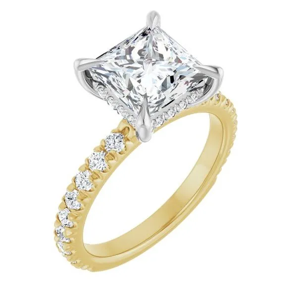 Claw-Prong Hidden Halo-Style Engagement Ring Futer Bros Jewelers York, PA
