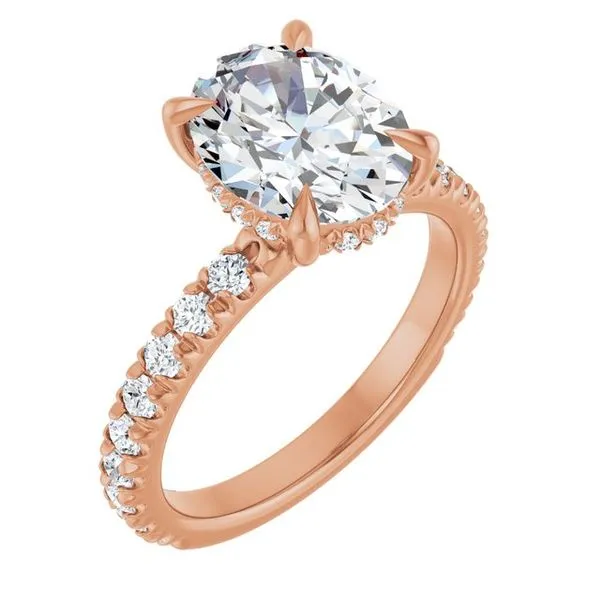 Claw-Prong Hidden Halo-Style Engagement Ring Futer Bros Jewelers York, PA