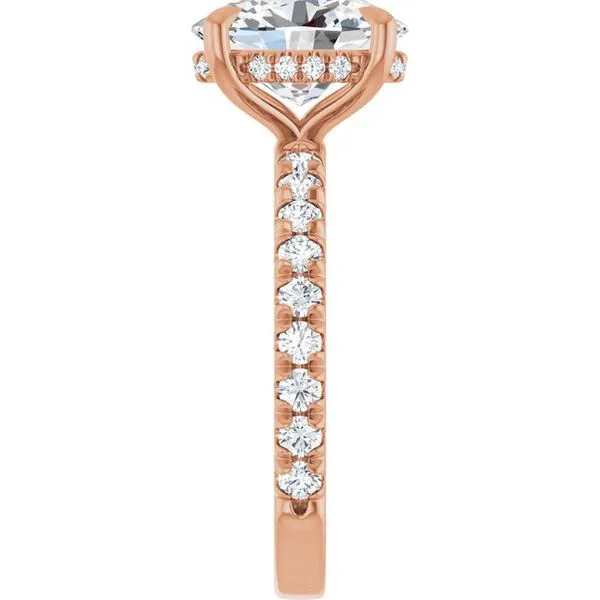 Claw-Prong Hidden Halo-Style Engagement Ring Image 4 Ocean View Jewelers Millville, DE