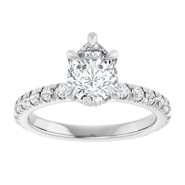 Claw-Prong Hidden Halo-Style Engagement Ring Image 3 Futer Bros Jewelers York, PA