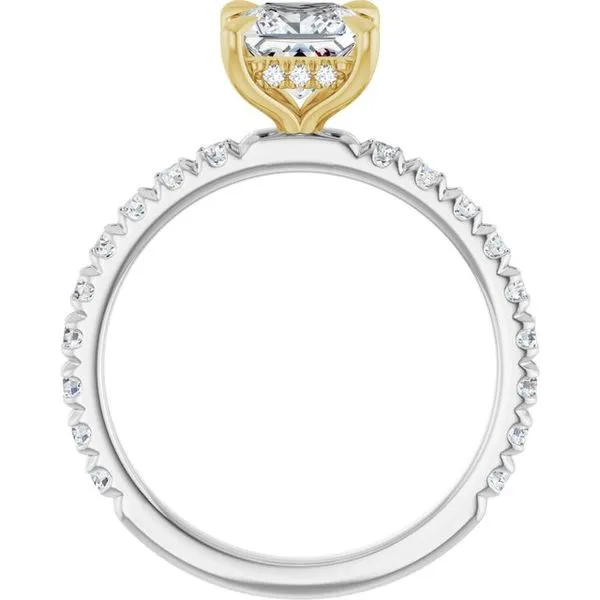 Claw-Prong Hidden Halo-Style Engagement Ring Image 2 Clater Jewelers Louisville, KY