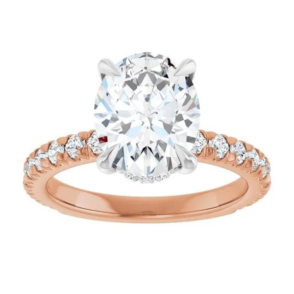 Claw-Prong Hidden Halo-Style Engagement Ring Image 3 Jimmy Smith Jewelers Decatur, AL