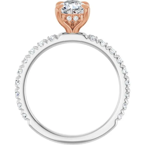 Claw-Prong Hidden Halo-Style Engagement Ring Image 2 J. West Jewelers Round Rock, TX