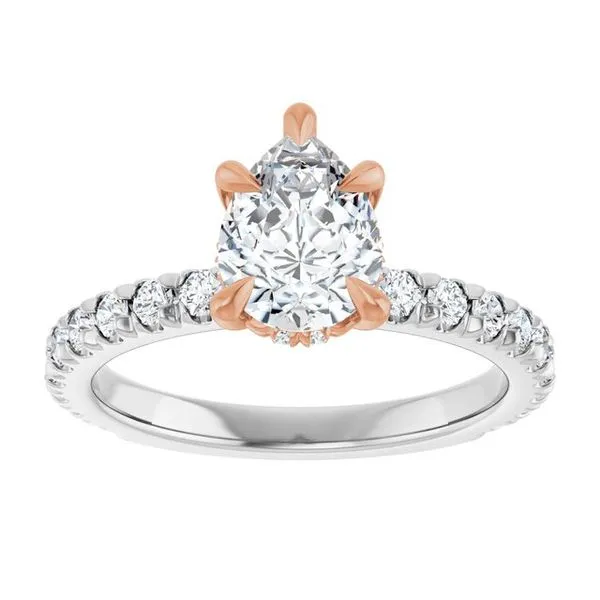 Claw-Prong Hidden Halo-Style Engagement Ring Image 3 Mark Jewellers La Crosse, WI