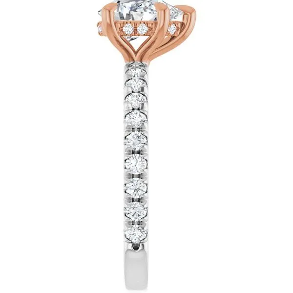 Claw-Prong Hidden Halo-Style Engagement Ring Image 4 Don's Jewelry & Design Washington, IA