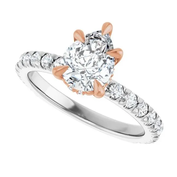 Claw-Prong Hidden Halo-Style Engagement Ring Image 5 Jimmy Smith Jewelers Decatur, AL