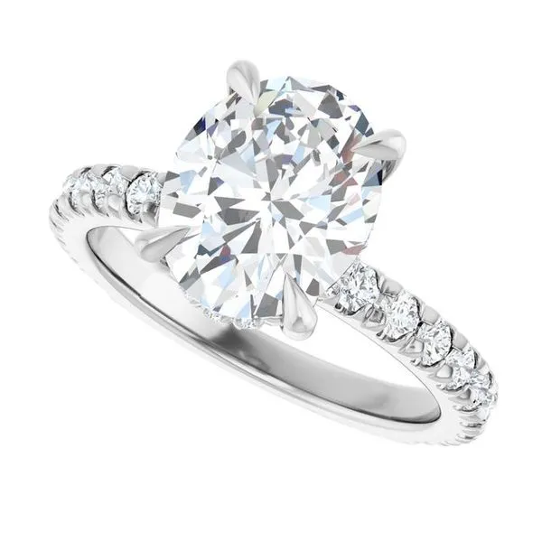 Claw-Prong Hidden Halo-Style Engagement Ring Image 5 Futer Bros Jewelers York, PA