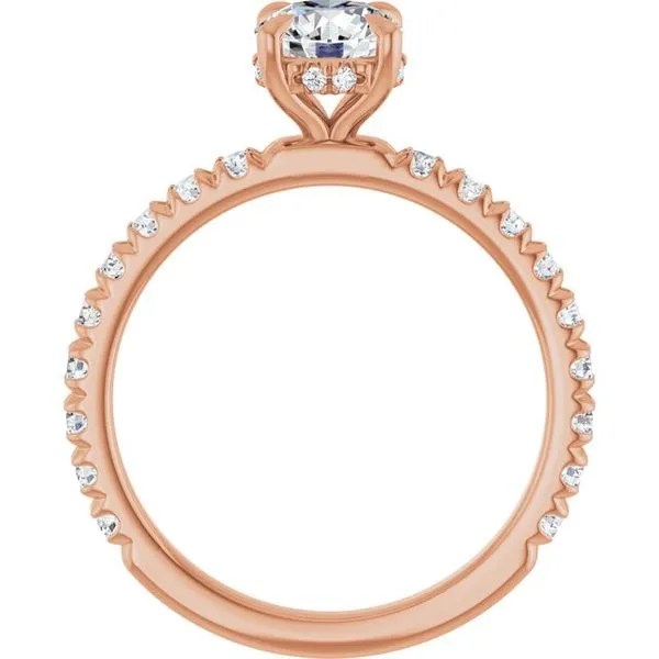 Claw-Prong Hidden Halo-Style Engagement Ring Image 2 Arezzo Jewelers Elmwood Park, IL