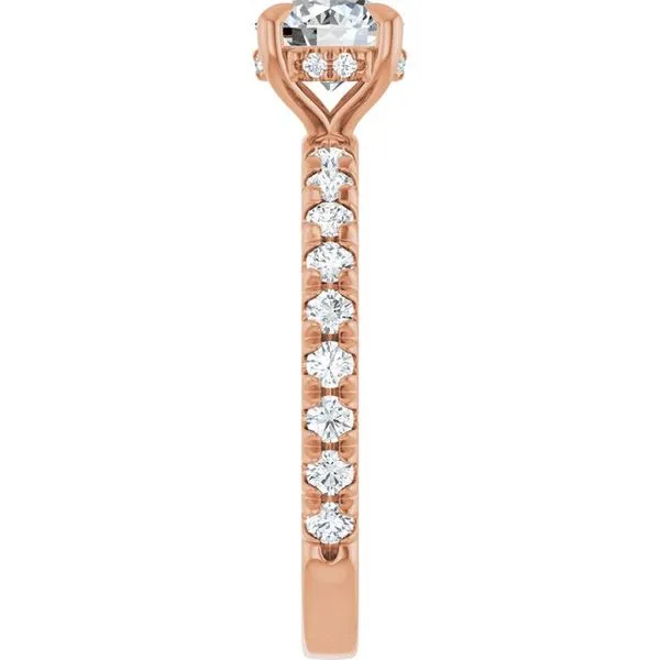 Claw-Prong Hidden Halo-Style Engagement Ring Image 4 Arezzo Jewelers Elmwood Park, IL