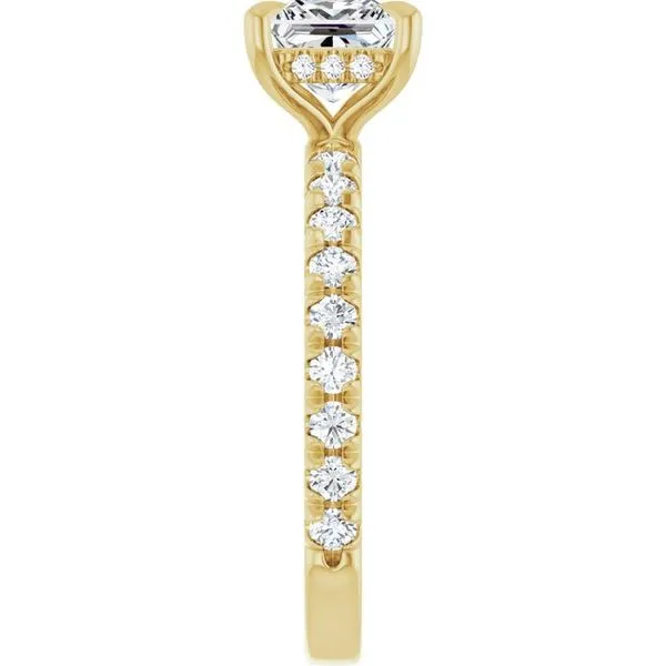 Claw-Prong Hidden Halo-Style Engagement Ring Image 4 Hudson Valley Goldsmith New Paltz, NY