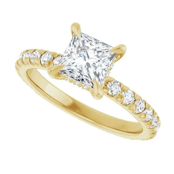 Claw-Prong Hidden Halo-Style Engagement Ring Image 5 Mark Jewellers La Crosse, WI