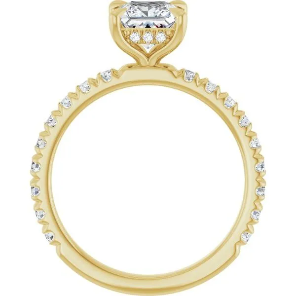Claw-Prong Hidden Halo-Style Engagement Ring Image 2 Natale Jewelers Sewell, NJ