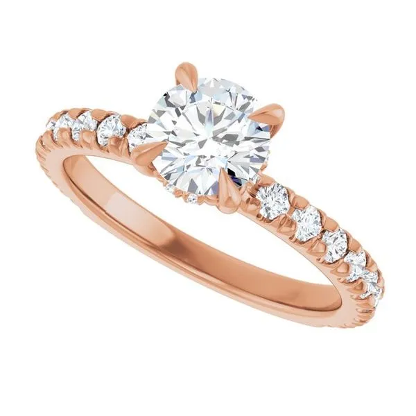 Claw-Prong Hidden Halo-Style Engagement Ring Image 5 Mark Jewellers La Crosse, WI