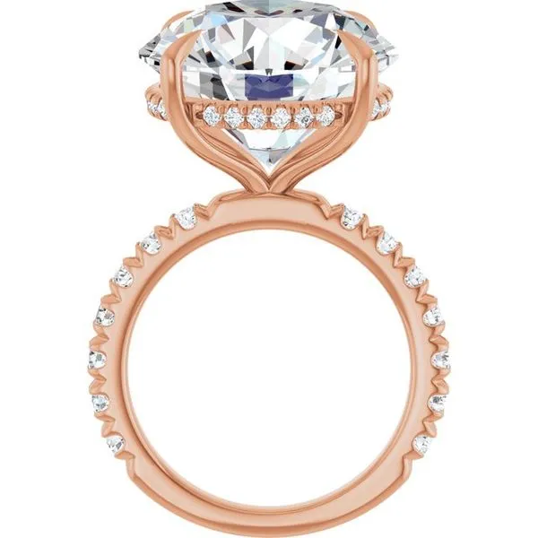 Claw-Prong Hidden Halo-Style Engagement Ring Image 2 House of Silva Wooster, OH