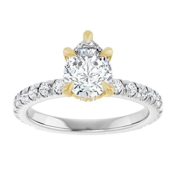 Claw-Prong Hidden Halo-Style Engagement Ring Image 3 Jimmy Smith Jewelers Decatur, AL