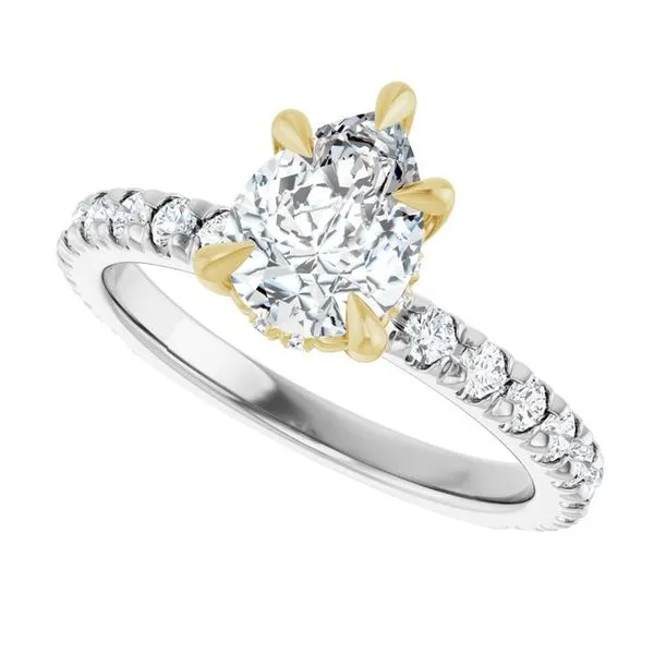 Claw-Prong Hidden Halo-Style Engagement Ring Image 5 Don's Jewelry & Design Washington, IA