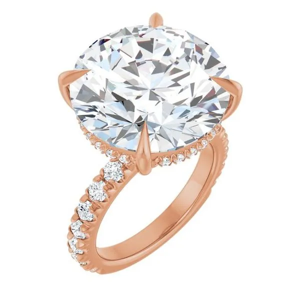 Claw-Prong Hidden Halo-Style Engagement Ring Mark Jewellers La Crosse, WI