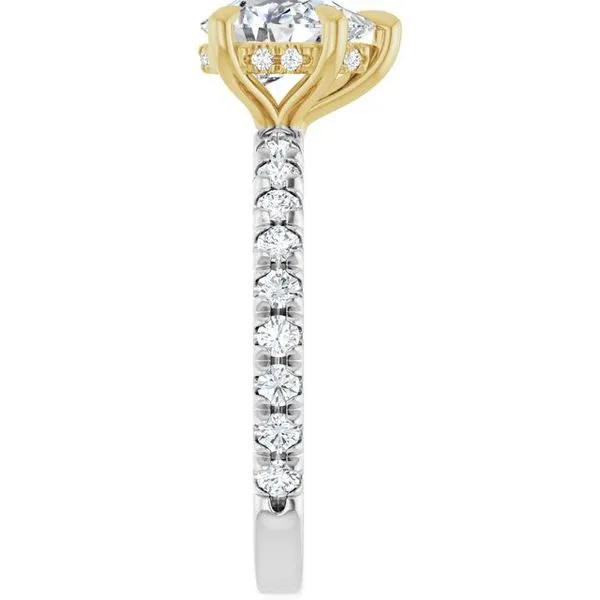 Claw-Prong Hidden Halo-Style Engagement Ring Image 4 J. West Jewelers Round Rock, TX