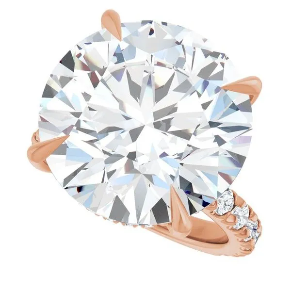 Claw-Prong Hidden Halo-Style Engagement Ring Image 5 Arezzo Jewelers Elmwood Park, IL