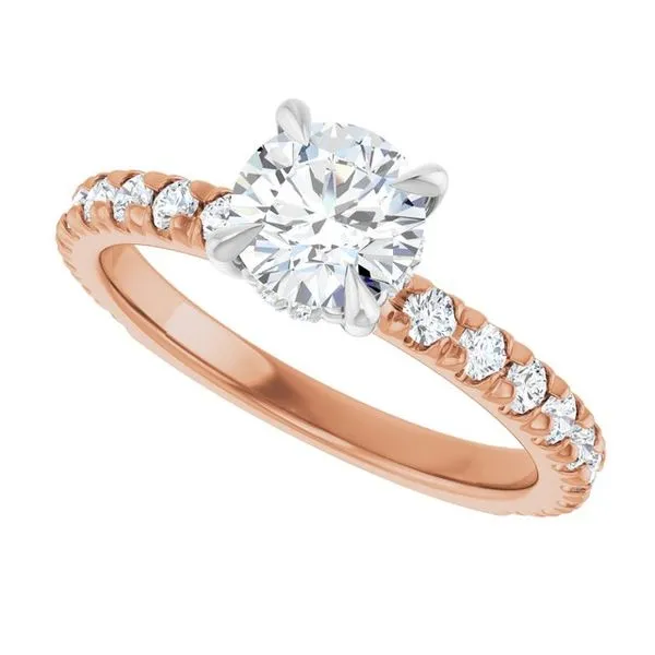 Claw-Prong Hidden Halo-Style Engagement Ring Image 5 Northwood Jewelers Northwood, OH