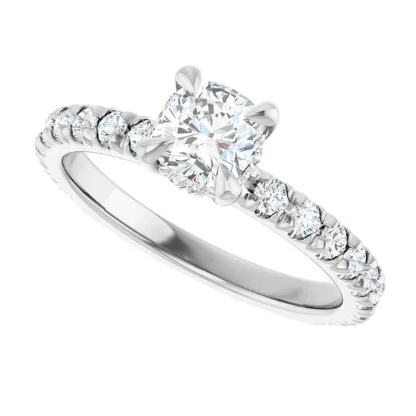 Claw-Prong Hidden Halo-Style Engagement Ring Image 5 Arezzo Jewelers Elmwood Park, IL