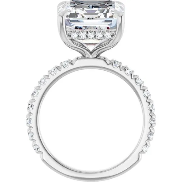 Claw-Prong Hidden Halo-Style Engagement Ring Image 2 JF Jones Jewelers Rochester, NY