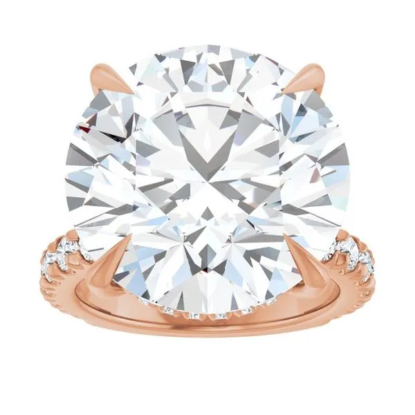 Claw-Prong Hidden Halo-Style Engagement Ring Image 3 Don's Jewelry & Design Washington, IA