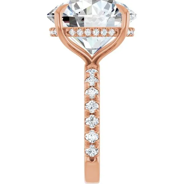 Claw-Prong Hidden Halo-Style Engagement Ring Image 4 Jimmy Smith Jewelers Decatur, AL