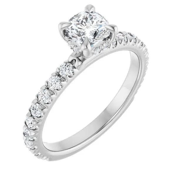 Claw-Prong Hidden Halo-Style Engagement Ring Northwood Jewelers Northwood, OH