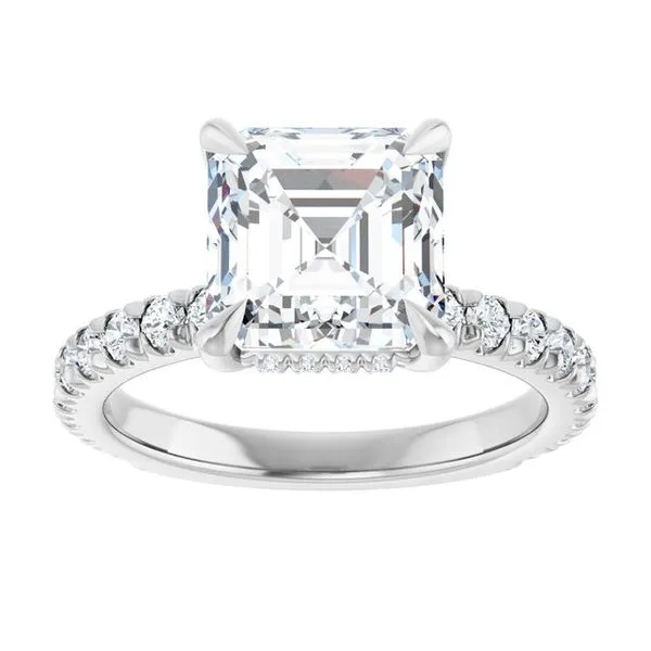 Claw-Prong Hidden Halo-Style Engagement Ring Image 3 Morin Jewelers Southbridge, MA