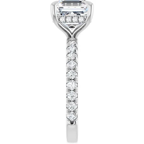 Claw-Prong Hidden Halo-Style Engagement Ring Image 4 Morin Jewelers Southbridge, MA