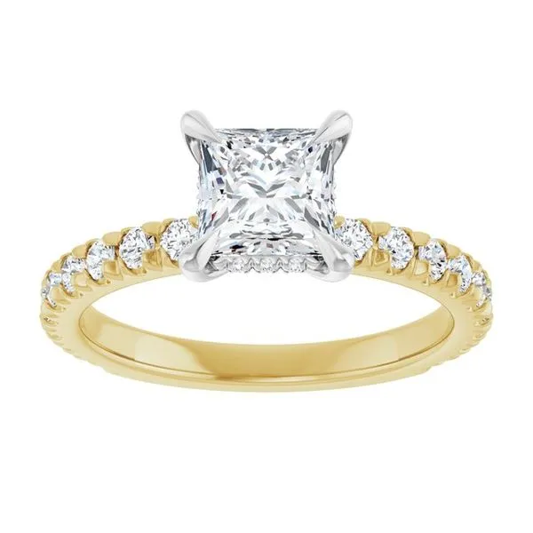 Claw-Prong Hidden Halo-Style Engagement Ring Image 3 Arezzo Jewelers Elmwood Park, IL