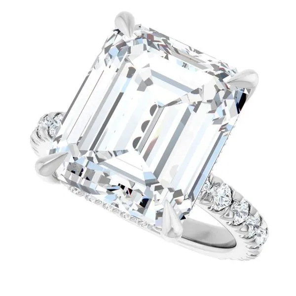 Claw-Prong Hidden Halo-Style Engagement Ring Image 5 Stuart Benjamin & Co. Jewelry Designs San Diego, CA