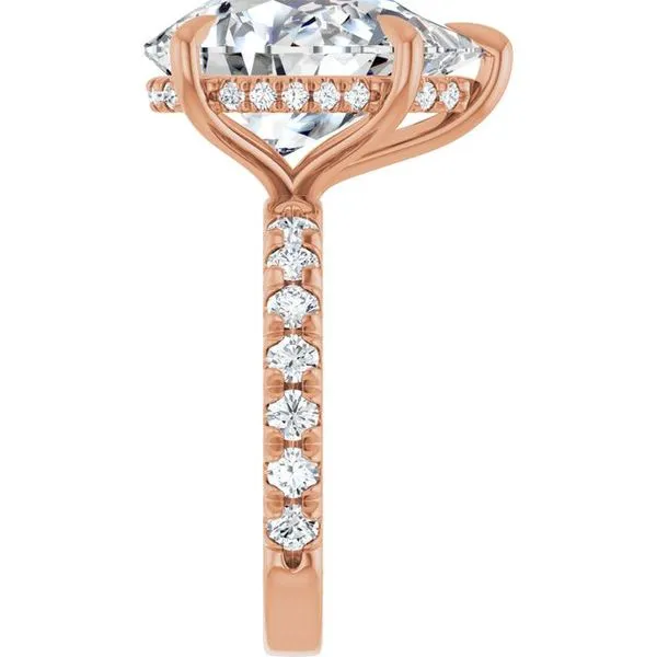 Claw-Prong Hidden Halo-Style Engagement Ring Image 4 Austin's Fine Diamonds & Jewelry Lyndhurst, NJ