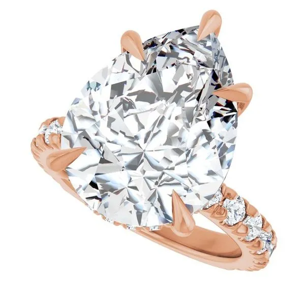 Claw-Prong Hidden Halo-Style Engagement Ring Image 5 Austin's Fine Diamonds & Jewelry Lyndhurst, NJ