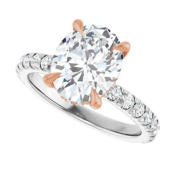 Claw-Prong Hidden Halo-Style Engagement Ring Image 5 Austin's Fine Diamonds & Jewelry Lyndhurst, NJ
