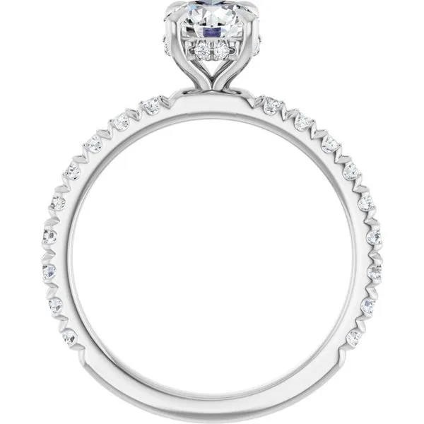 Claw-Prong Hidden Halo-Style Engagement Ring Image 2 Natale Jewelers Sewell, NJ
